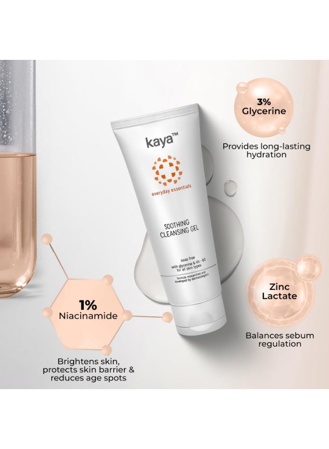 Kaya Clinic Soothing Face Cleanser | Gentle, Hydrating Daily Cleanser for Sensitive & Oily Skin | Dermatologist Developed | 22 Years Expertise | Mild, Soap-Free Formula | 100ml - Image 5