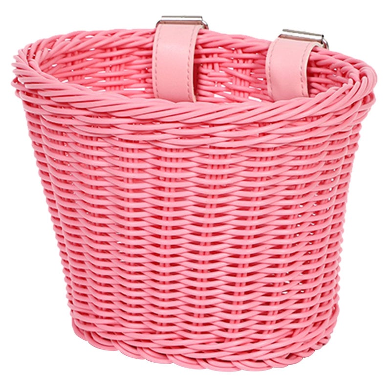 Black Front Basket For Kids Bicycle Waterproof Woven Handlebar Mount Easy Installation - Image 2