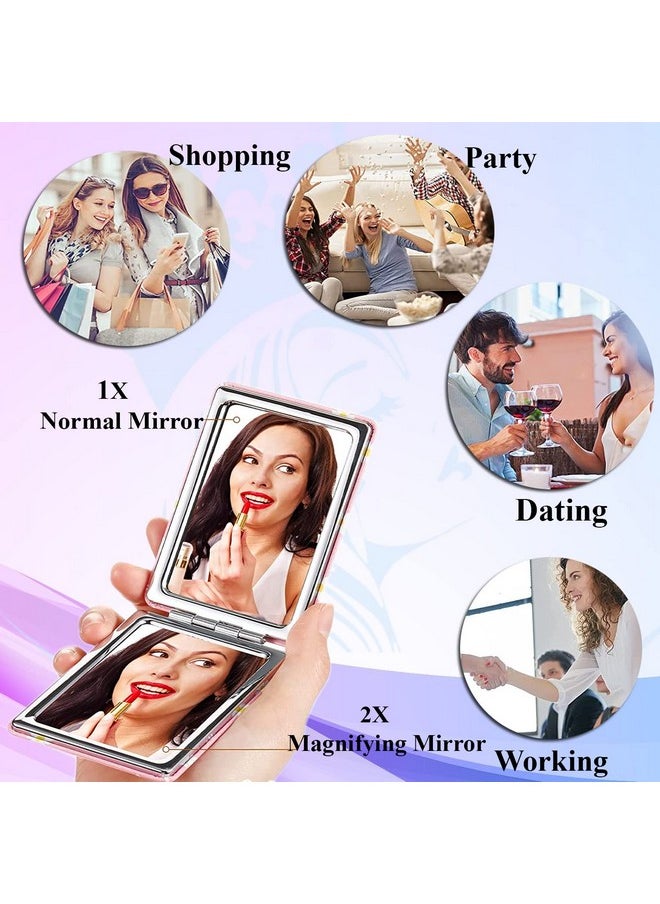 MAJESTIQUE Majestique Portable Mirror for Women, Men and Girls, Mini Mirror, Travel Makeup Mirrors, Double-Sided Mirror with Distortion Free -(Multicolor, Square, framed, Dresser Mount)  - Image 2