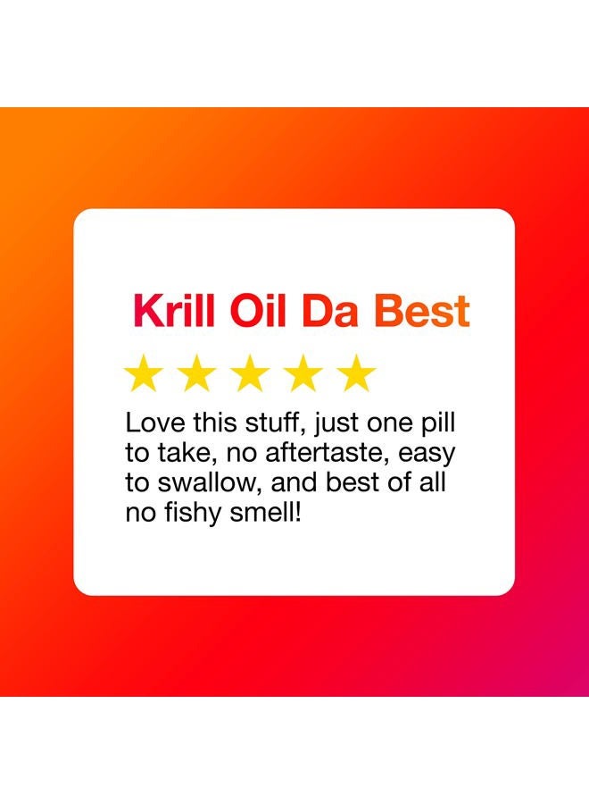Megared Antarctic Krill Oil 500mg Omega 3 Fatty Acid Supplement, Extra Strength EPA & DHA Krill Oil Softgels (90cnt Box), Astaxanthin, Heart Health Supplement with No Fish Oil Aftertaste  - Image 4