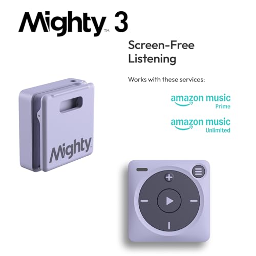 Mighty 3 Amazon Music Player Portable ScreenFree Offline Music for Kids Fitness Bluetooth Wired Headphones Stores 1000 Songs No Phone or WiFi Needed for Playback Lavender - Image 3