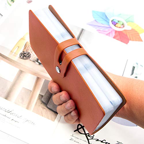 Padike RFID Credit Card Holder Business Card Organizer Business Card Holder, with 96 Card Slots Credit Card Protector for Managing Your Different Cards to Prevent Loss or Damage (Apricot) - Image 3
