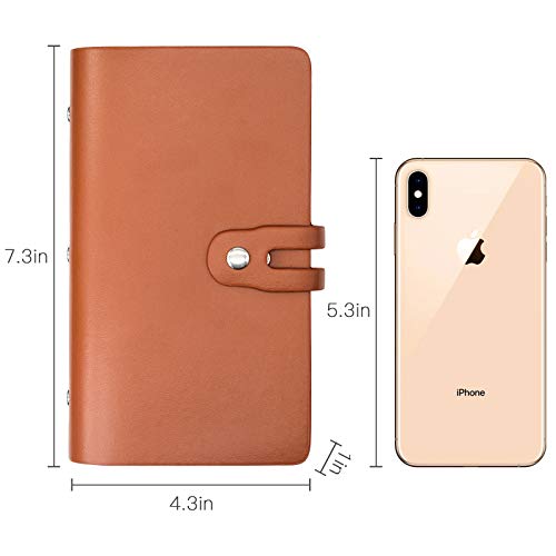Padike RFID Credit Card Holder Business Card Organizer Business Card Holder, with 96 Card Slots Credit Card Protector for Managing Your Different Cards to Prevent Loss or Damage (Apricot) - Image 4