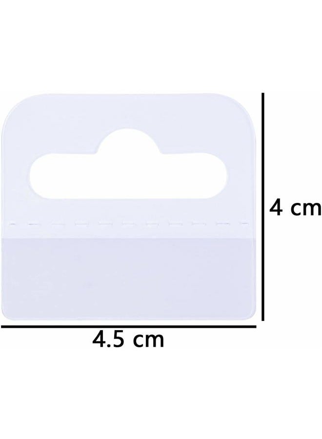 BCP 200 قطعة 1 3/4" × 1 1/2" علامات تعليق مخصصة شفافة مع ثقب لاصق للعرض في المتاجر - Image 2