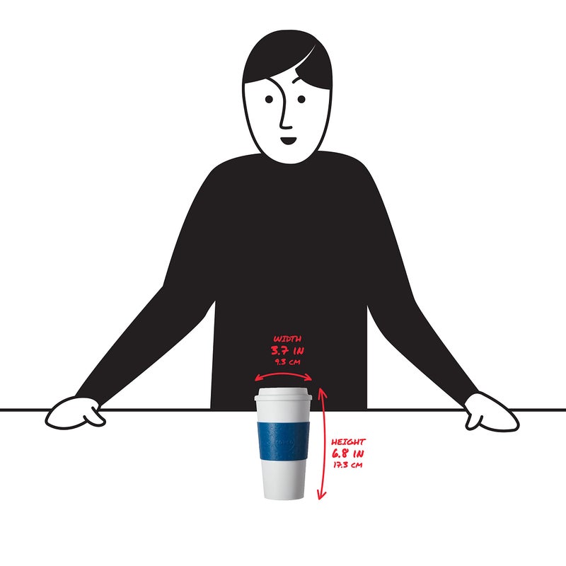 Copco Acadia 16 oz Travel Mug - Insulated Reusable Coffee Tumbler with Double-Walled Plastic, Leak-Proof Lid, BPA-Free - Portable Mug for Hot & Cold Drinks, Cup Holder Friendly (Blue) - Image 3