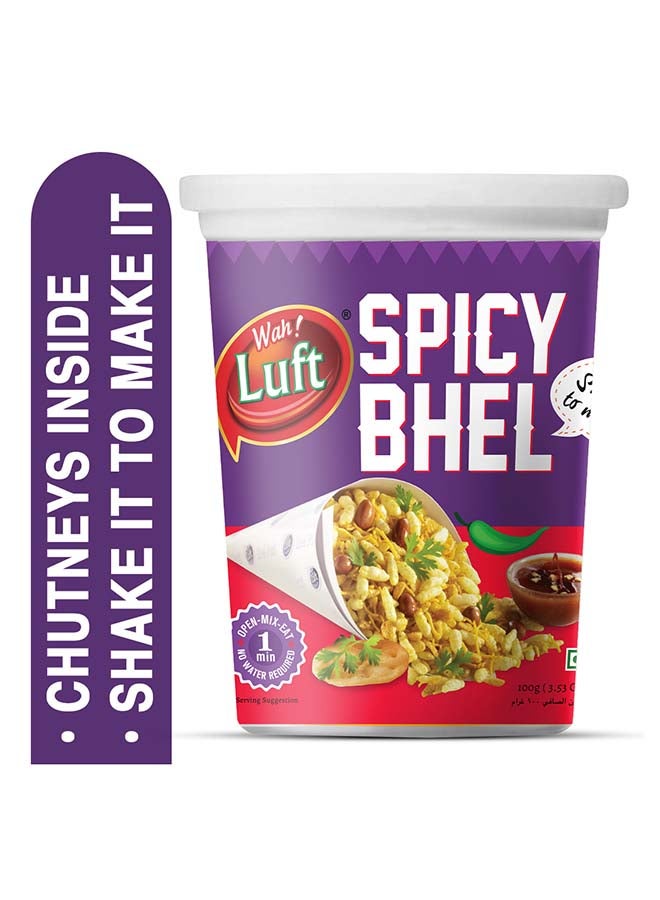 Wah Luft Spicy Bhel Cup, Ready to Eat Crunchy Street Snack, 100g - Image 1