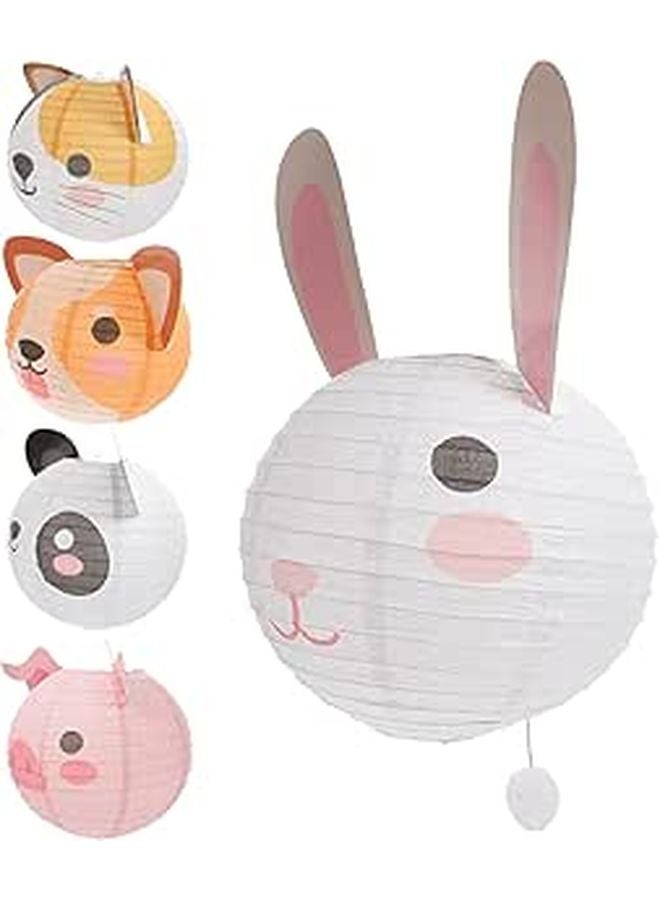5Pcs Animal Paper Lanterns DIY Hanging Decor For Jungle Birthday Party Classroom - Image 1