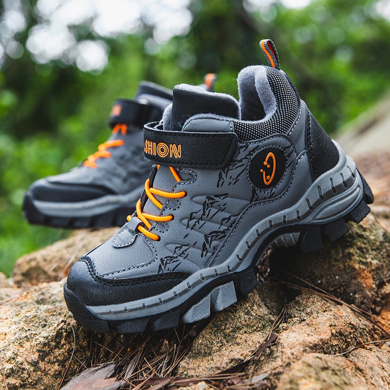 Winter Boys Cotton Shoes Children'S Zhongbang Outdoor Mountaineering Shoes Girls' Large Cotton Snow Lightweight Non-Slip Warm Sneaker - Image 4