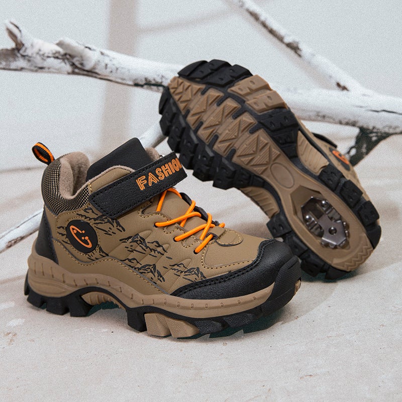 Winter Boys Cotton Shoes Children'S Zhongbang Outdoor Mountaineering Shoes Girls' Large Cotton Snow Lightweight Non-Slip Warm Sneaker - Image 2