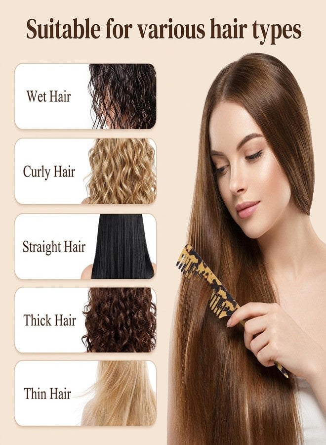 Psiriol 3 Pack Rat Tail Combs for Women, Fine Tooth Hair Parting Comb for Braiding, Parting Pin Tail Comb, Friendly Recycled Cellulose Acetate Comb, Root Teasing Hair Styling Tools, Anti Static(Leopard) - Image 5