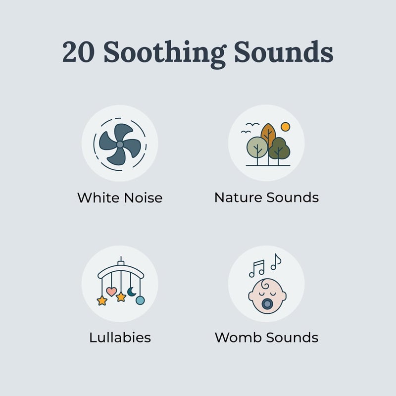 Yogasleep Baby Soundscene White Noise Sound Machine, 20 Relaxing Sounds & Lullabies, Starry Night Light Projector, Bedroom Decor for Infant, Toddler & Kids, Noise Canceling & Sleep Aid, Registry Gift - Image 3