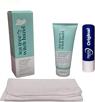 Boots Witch Hazel Clearing And Nourishing Hot Cloth Cleanser 100ml With Free Orignial Lip Balm - Image 4