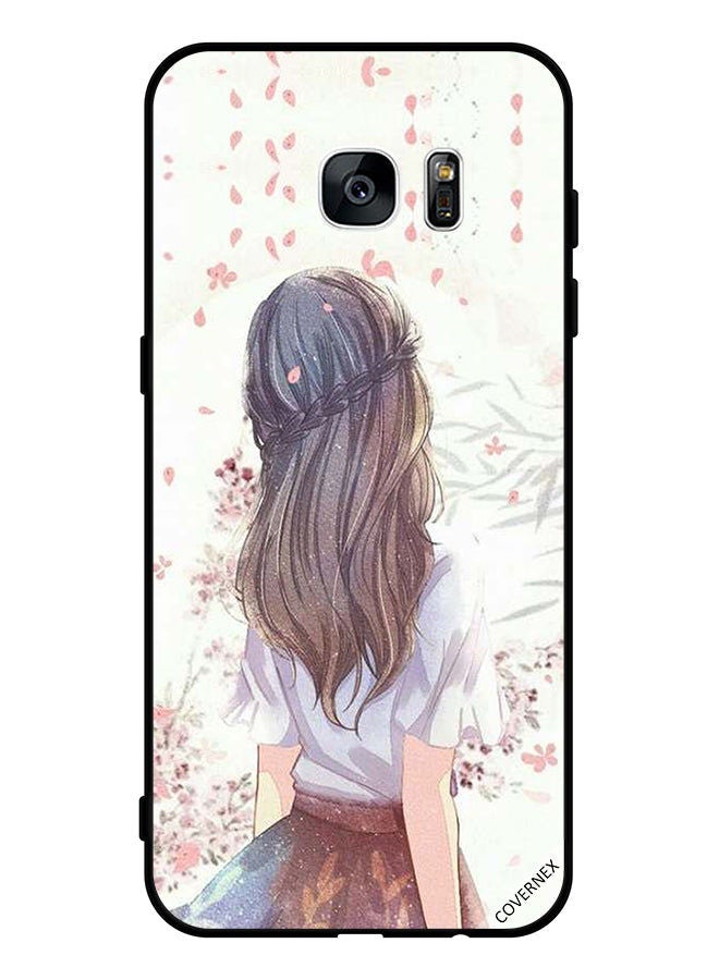 Covernex Protective Case Cover For Samsung Galaxy S7 edge Cute Girl In Deep Thinking - Image 1