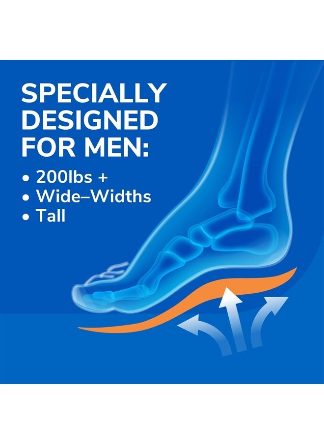 Dr. Scholl's Extra Support Insoles Superior Shock Absorption and Reinforced Arch Support for Big & Tall Men to Reduce Muscle Fatigue So You Can Stay on Your Feet Longer (for Men's 8-14)  - Image 3