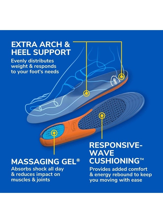 Dr. Scholl's Extra Support Insoles Superior Shock Absorption and Reinforced Arch Support for Big & Tall Men to Reduce Muscle Fatigue So You Can Stay on Your Feet Longer (for Men's 8-14)  - Image 5