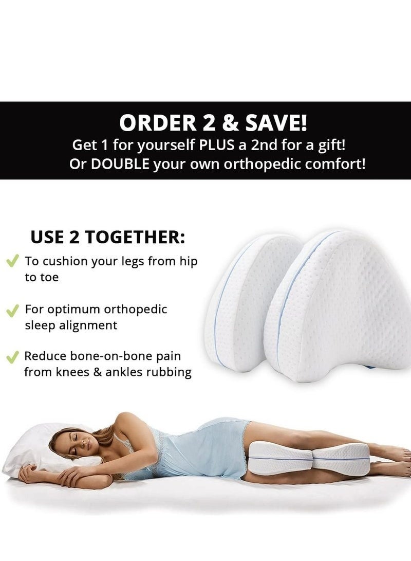 Contour Foam Leg & Knee Support Pillow – Pain Relief for Sciatica, Back, Hip, and Knee Pressure - Image 2