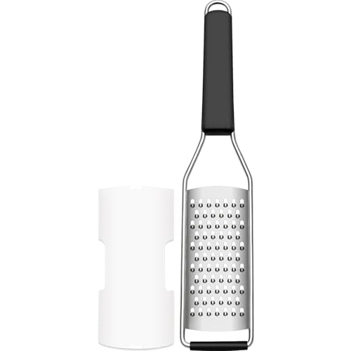 Cambom Cheese Grater Lemon Zester, Graters for Parmesan Cheese, Lemon, Citrus, Garlic, Nutmeg, Chocolate, Fruits, Vegetables, Ginger, Vegetable & Cheese Shredder with Stainless Steel Coarse Blade - Image 1