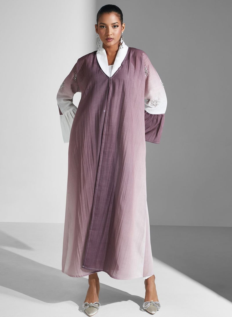 آرا عباية مطرزة محبوكة - Image 5