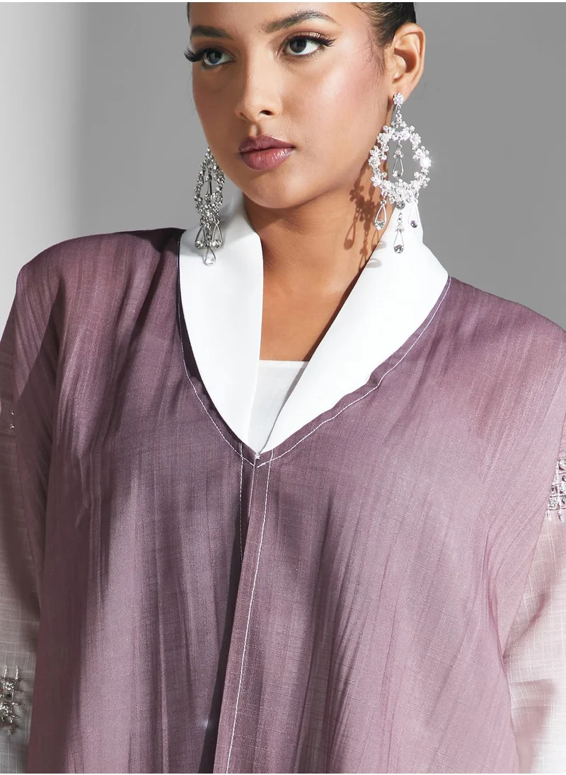 Aara Embroidered Knitted Abaya