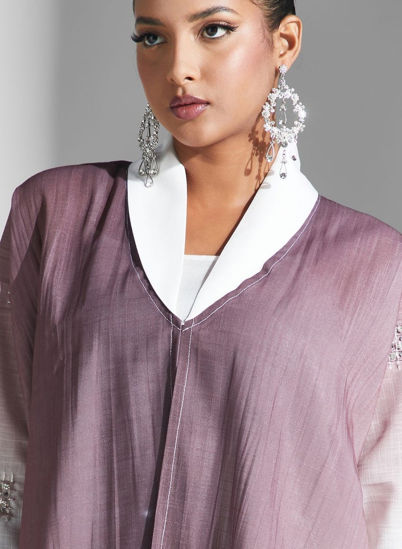 آرا عباية مطرزة محبوكة - Image 3