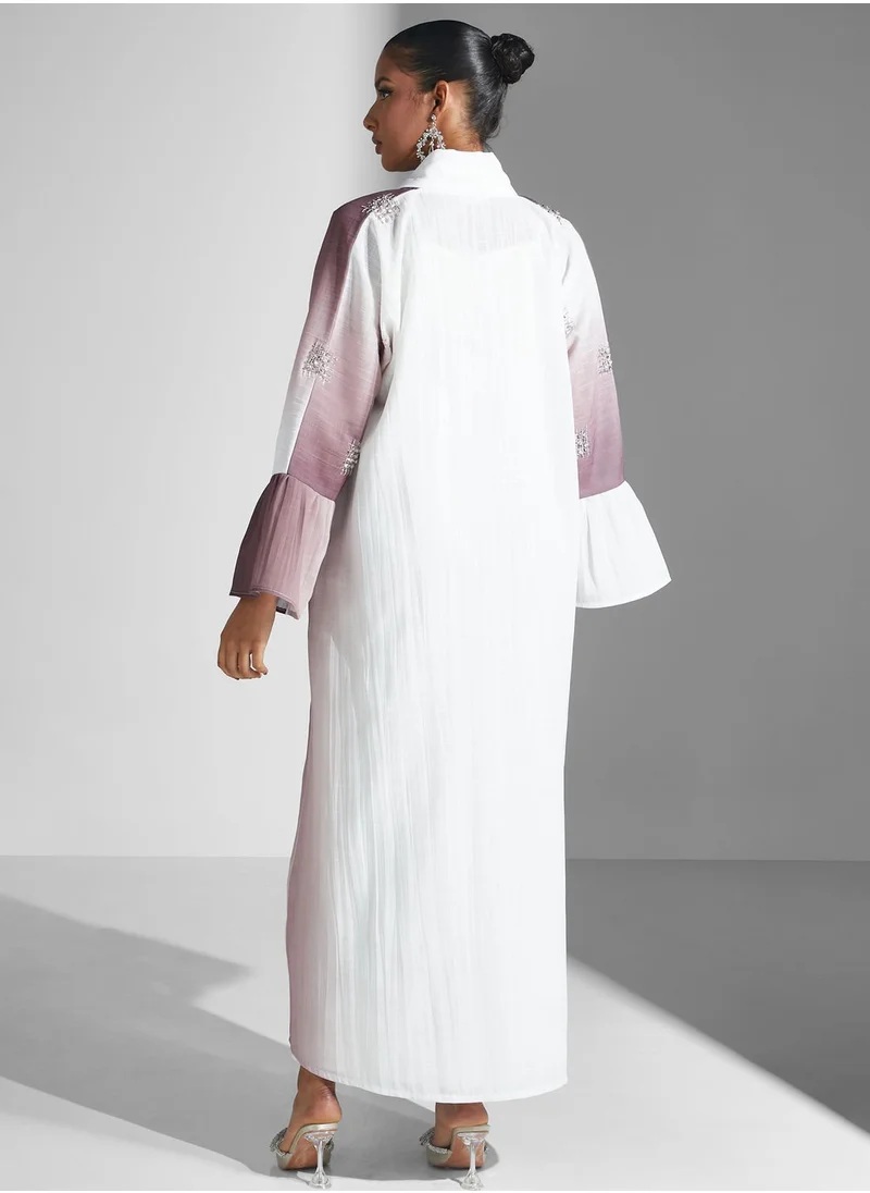 آرا Embroidered Knitted Abaya