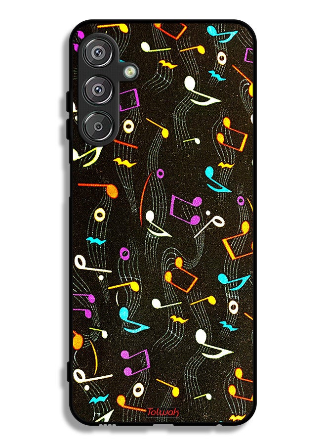 Tolwak Samsung Galaxy F15 5G Protective Case Cover Music Fabric Pattern - Image 1