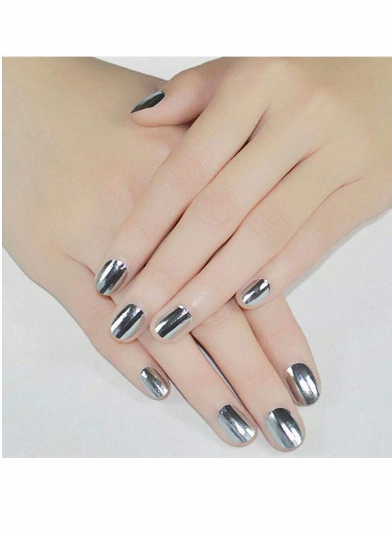 KASTWAVE مجموعة لفافات ملصقات الأظافر، ملصقات أظافر معدنية بألوان متعددة، مجموعة مانيكير سماء مرصعة بالنجوم باللون الذهبي والفضي والذهبي الوردي لصنع بطاقات الحفلات، 10 لفات - Image 2