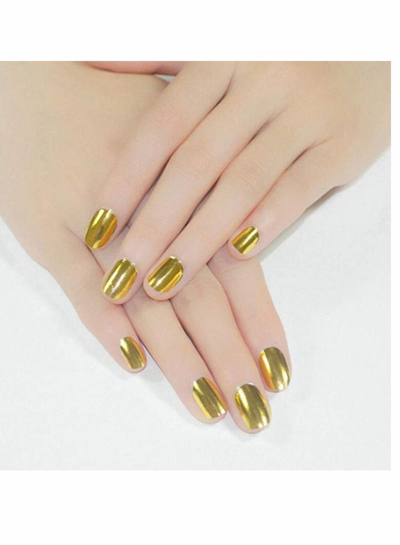 KASTWAVE مجموعة لفافات ملصقات الأظافر، ملصقات أظافر معدنية بألوان متعددة، مجموعة مانيكير سماء مرصعة بالنجوم باللون الذهبي والفضي والذهبي الوردي لصنع بطاقات الحفلات، 10 لفات - Image 3