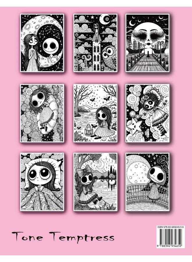Nightmare Girls: Relaxing Coloring Book for Nightmare Lovers Stress-Relieving Designs, Fantasy Illustrations and Mindful Patterns Inspired by Dreamy Nightmares - Image 2