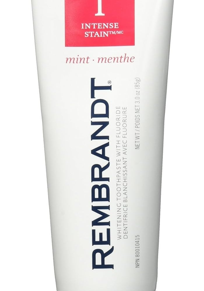 Rembrandt Intense Stain Whitening Toothpaste, Mint Flavor, 3.52-Ounce Tubes (Pack of 3) - Image 1