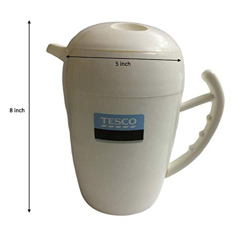 Tesco Tesco Insulated Plastic Jug Pitcher with Lid and Handle - Made in Thailand, Double Walled- Good for Hot & Cold Beverages-1.5Litres Jumbo Size - Image 2