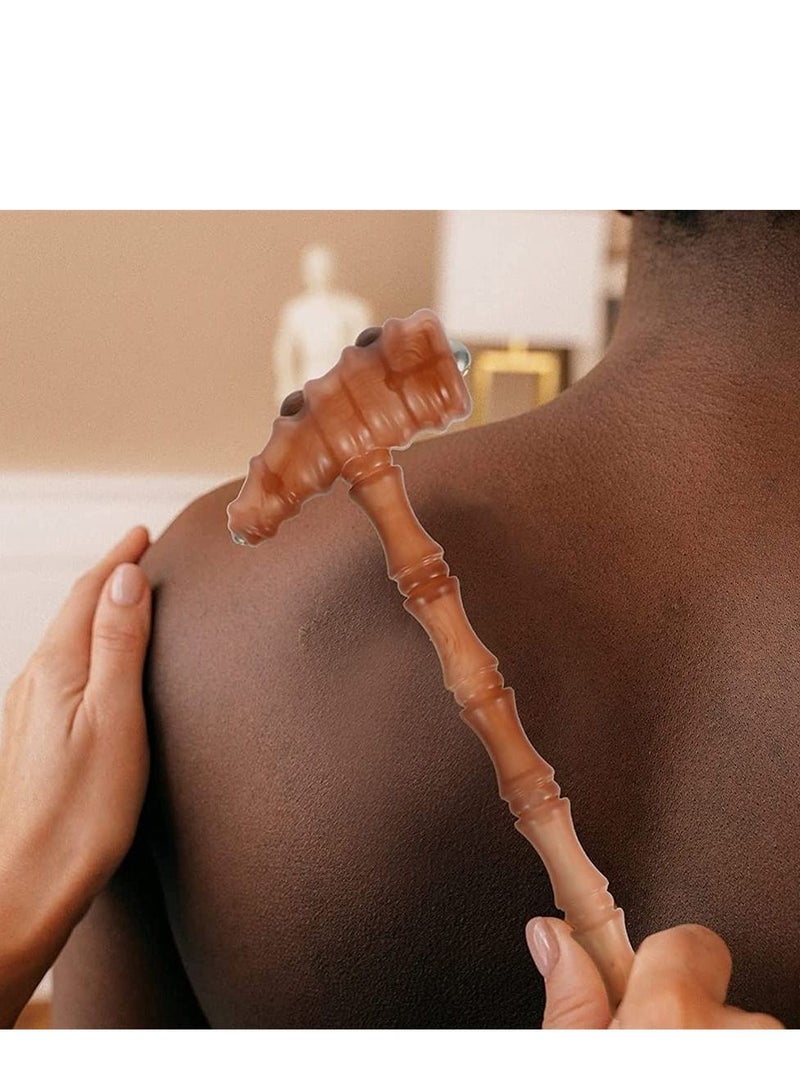 كاست ويف مطرقة مدلك يدوية 2 قطعة مطرقة رأس للرقبة مطرقة يدوية مدلك مطرقة طرق مزدوجة الرأس الخلفي هرش الجسم أداة مطرقة للرقبة الخلفية الساقين - Image 3