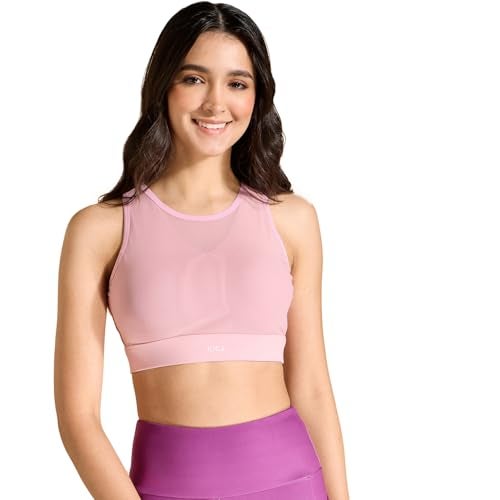 KICA High Impact and Full Coverage Mesh Sports Bra Pink (XS) - Image 1