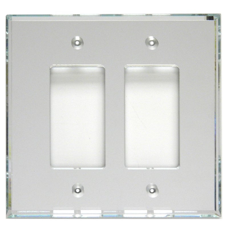 Mirart Glassalike Double Decora Acrylic Mirror Switch Plate - Image 1
