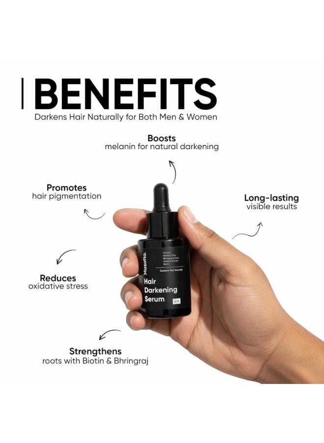 Masofta Anti Grey Hair Darkening Serum for Reversing & Limiting Hair & Beard Greying With Arcolys & Melano Gray - Suitable For Men & Women, 30ML - Image 4