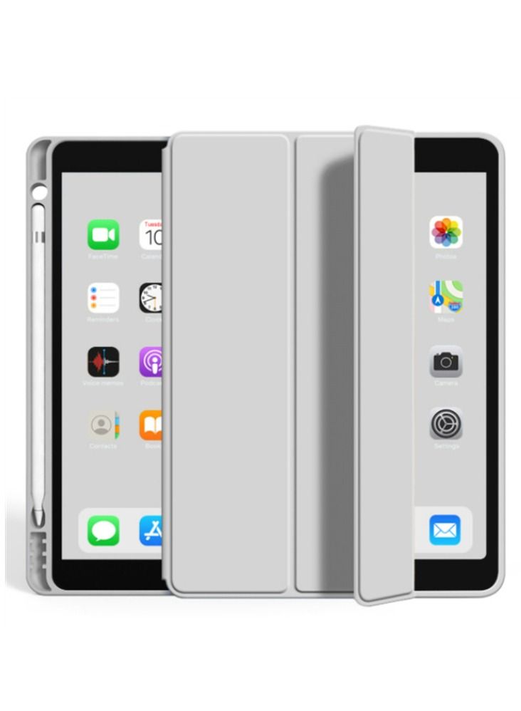 Loquat Grey IPad Case With Pen Slot 