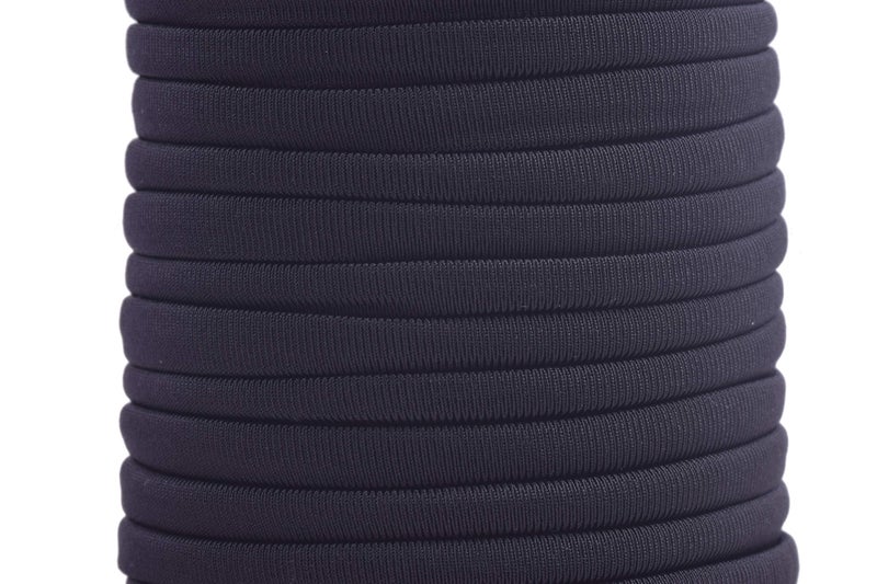 KONMAY 1 Roll 20 Yards 50mm Black Flat Soft Spandex Nylon Fabric Elastic Stretchy Cord for Sewing Crafting and Sewing