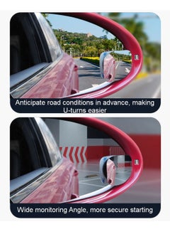 RATSAW Car Blind Spot Mirrors 2PCS HD Convex Glass Adjustable and Rotatable Wide Angle Mirrors for Side Rearview Mirrors Enhance safety  Eliminate Blind Spots and Improve Visibility for All Vehicles  - Image 3