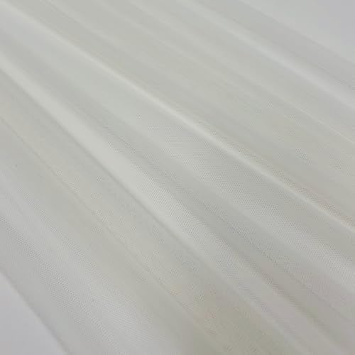 Ice Fabrics 4-Way Stretch Power Mesh Fabric by The Yard - 60" Wide Nylon Spandex Sheer Net - Breathable & Stretchy Mesh Fabric for Sewing Activewear, Dresses, Crafts - Ivory - 1 Yard - Image 3