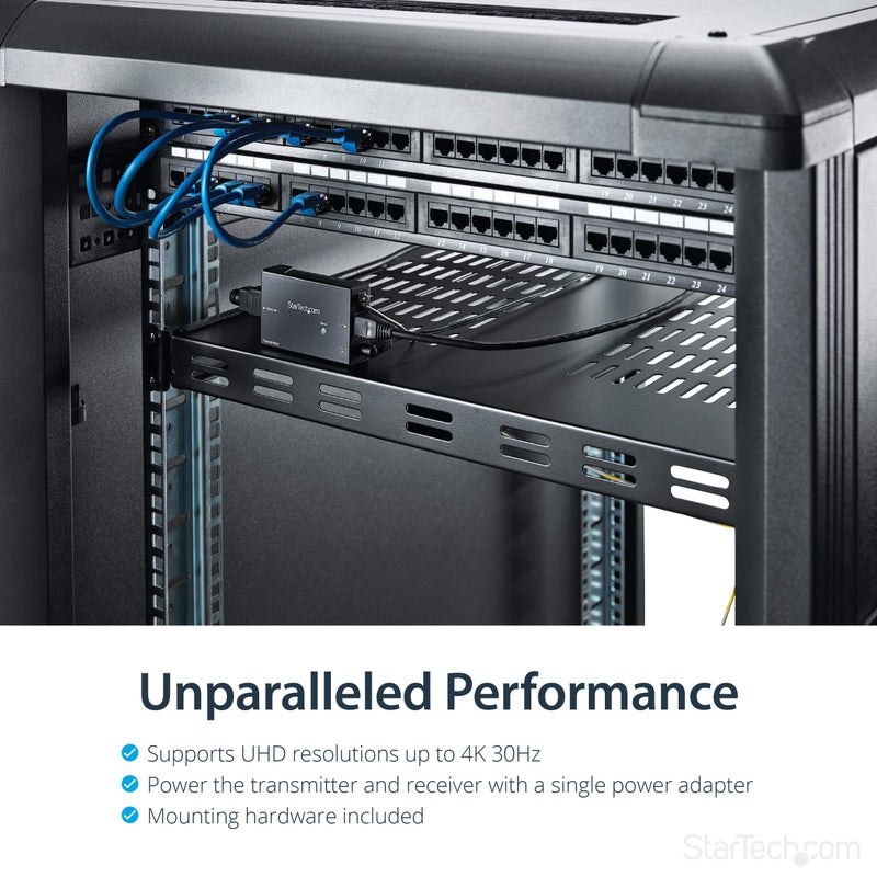 StarTech.com HDMI over CAT5e / CAT6 Ethernet Extender w/ HDBaseT, 4K@115ft, 1080p@230ft, HDMI Video Transmitter/Receiver Kit, TAA - Image 3