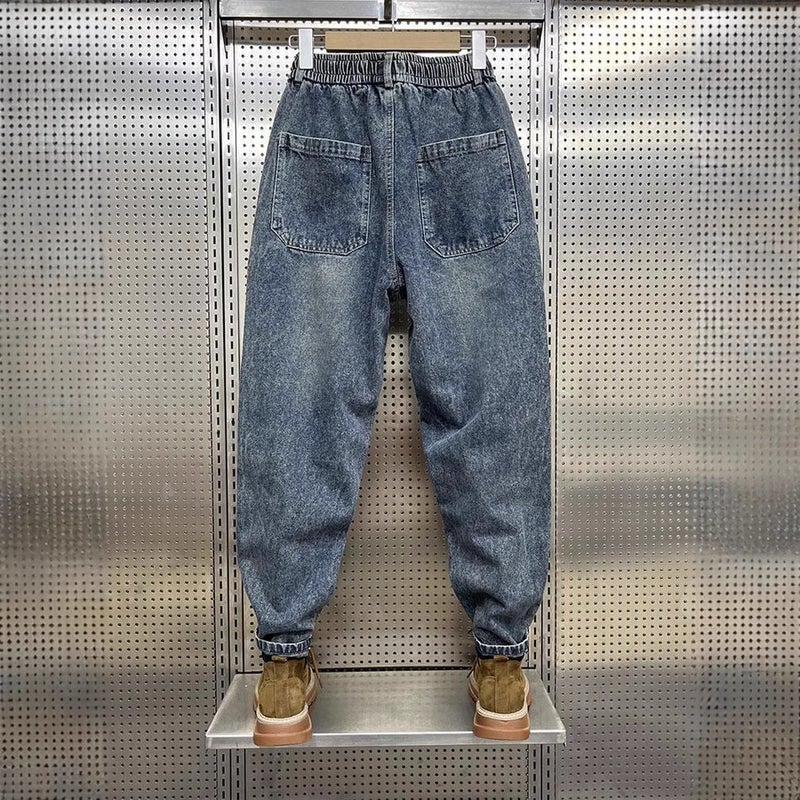 Unisex Classic Denim Jeans Loose Fit Daily Outdoor Wear - Image 3