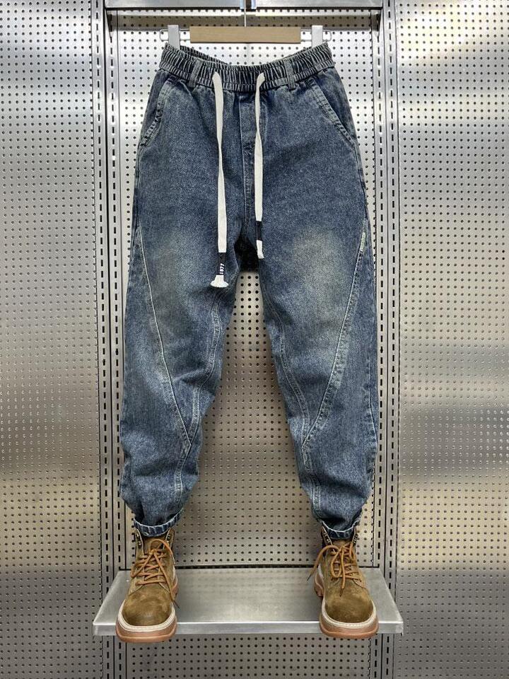 Unisex Classic Denim Jeans Loose Fit Daily Outdoor Wear - Image 1