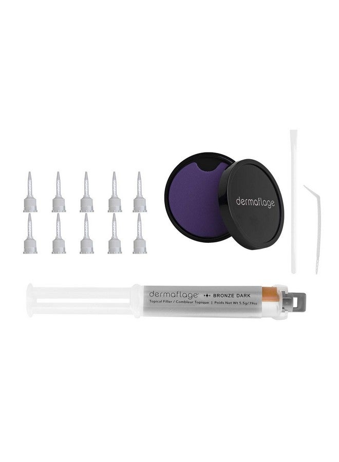 dermaflage Scar Filler Kit Bronze Dark Deep Scar Cover And Waterproof Concealer For Acne Scars Wrinkles, And Ice Pick Scars Makeup, 1 Mo Supply - Image 1