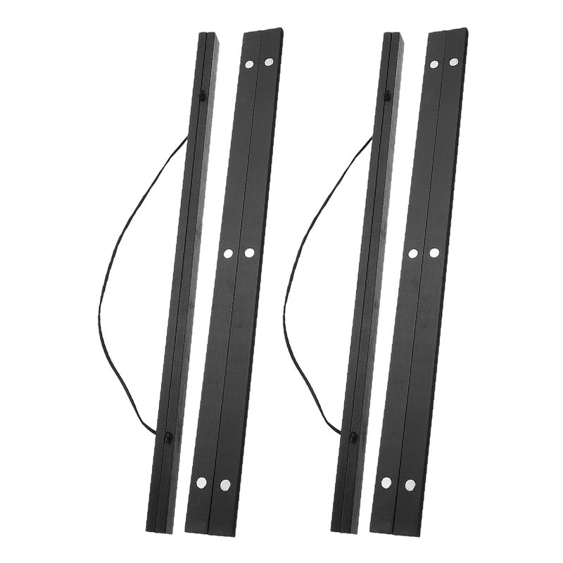 8pcs Poster Hanger Frame Wood Rails Hanging Frame With Rope Poster Hanger For Photo Picture Print Map Black 31cm - Image 3