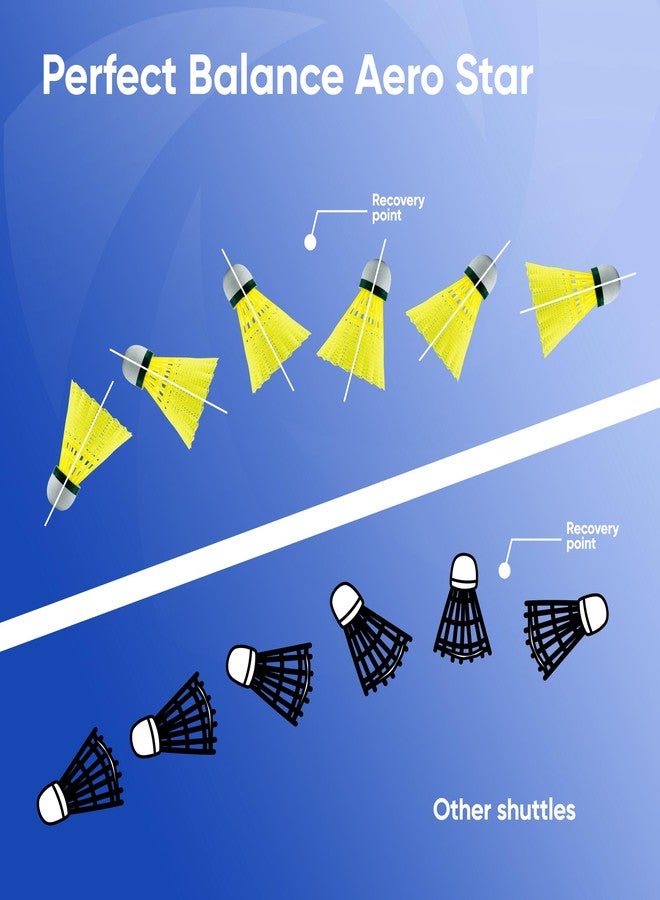 Solpro Aero Star Nylon Badminton Shuttlecock | Pack of 6 | Durable Slow Speed Shuttle for Training, Practice & Recreational Games, Stable Flight & Long-Lasting Performance - Image 5