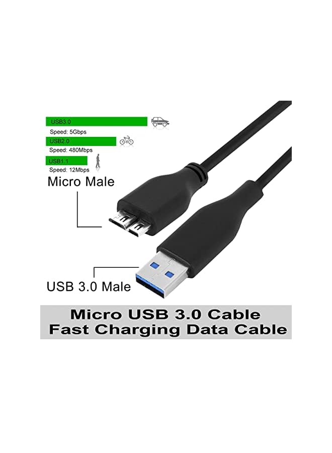 SaiTech IT High Eed Usb 3.0 Cable A To Micro B For Portable External Hard Drives 014 - Image 5