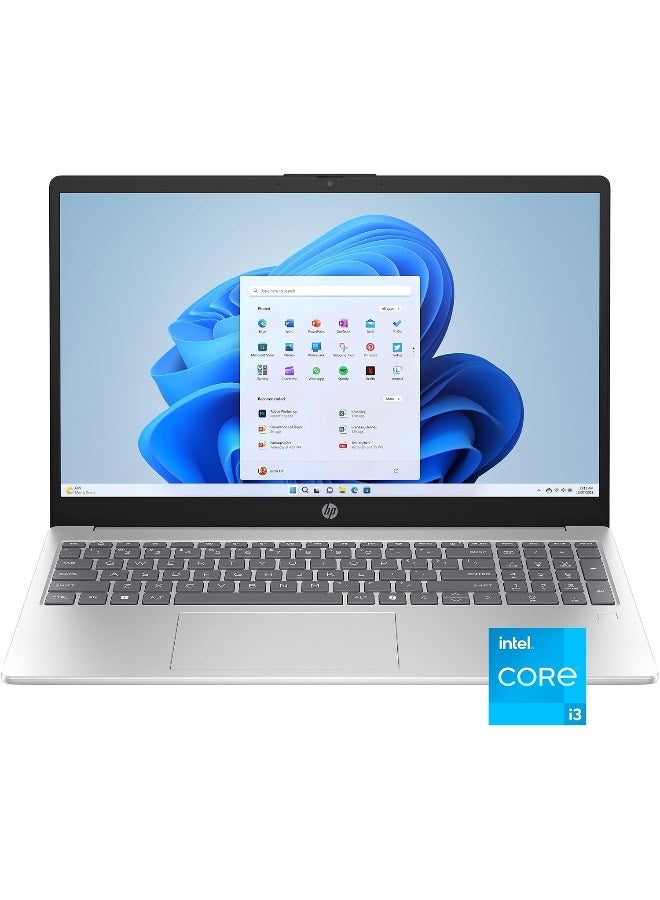 HP fd-0133wm 15.6" FHD IPS LED Display Laptop, Intel Core i3- N305 Processor, 8GB RAM, 256GB SSD, Webcam, HDMI, Wi-Fi, Windows 11 Home, Natural Silver, Finger Print Reader, English Keyboard English Natural Silver - Image 1