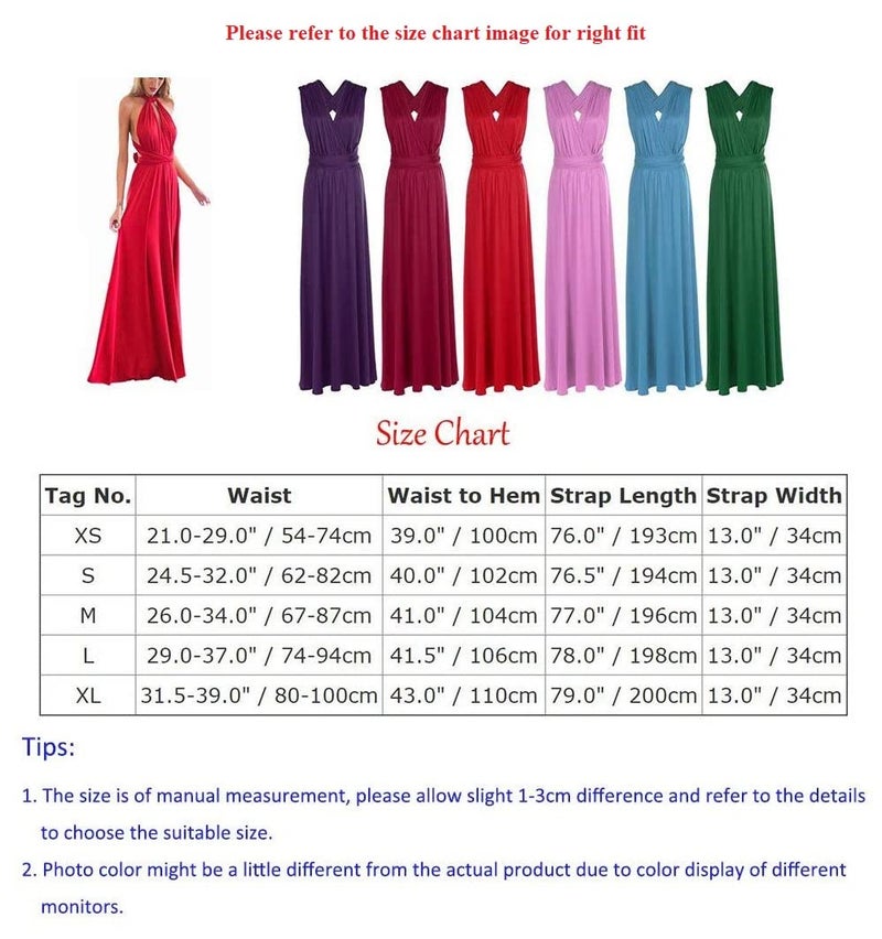 IWEMEK Women's Transformer Infinity Long Evening Maxi Dress Deep V-Neck Multi-Way Wrap Convertible Halter Wedding Bridesmaid Formal Party Floor Length Gown Cocktail Dress High Elasticity - Image 5
