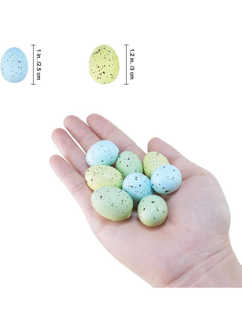Winlyn Winlyn 120 Pcs Easter Eggs Artificial Speckled Green Blue Foam Eggs Decorative Eggs 112 for Easter Party Neutral Spring Home Bowl Fillers Wreath Decor DIY Craft Projects  - Image 2