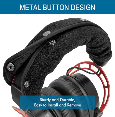 GEVO Replacement Headphone Headband Cover for HyperX Cloud & Alpha,Cloud 1/2/3/Pro,Cloud X/Core,Flight,Stinger Gaming Headset,Headband Cushion Easy Installation No Tool Needed-Velvet Black - Image 3